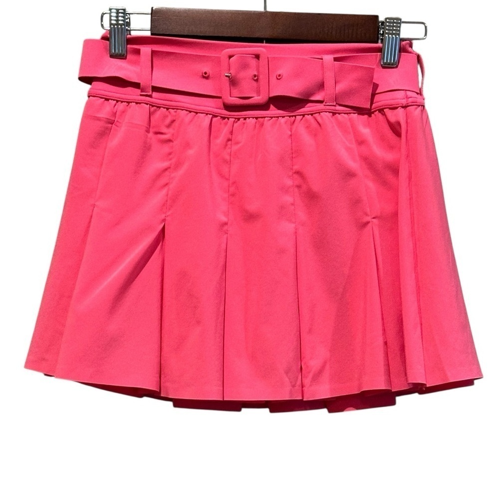Offline By Aerie Pink Pleated Belted Skirt Built In Shorts Pockets  Size XS